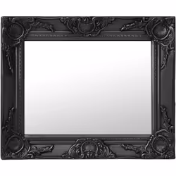 Questo specchio da parete dal design accattivante con una cornice decorata creerà un'atmosfera classica nel vostro camerino.  ...