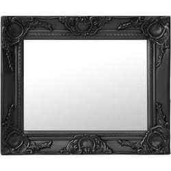 Specchio da Parete Stile Barocco 50x40 cm Nero Vidaxl 86839