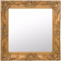 Questo specchio da parete dal design accattivante con una cornice decorata creerà un'atmosfera classica nel vostro camerino.  ...