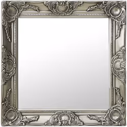 Questo specchio da parete dal design accattivante con una cornice decorata creerà un'atmosfera classica nel vostro camerino.  ...