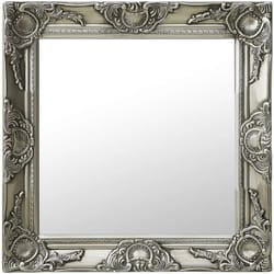 Vidaxl - Specchio da Parete Stile Barocco 50x50 cm Argento 88051