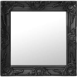 Specchio da Parete Stile Barocco 50x50 cm Nero Vidaxl 34989