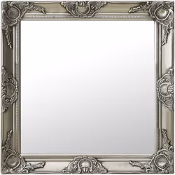Questo specchio da parete dal design accattivante con una cornice decorata creerà un'atmosfera classica nel vostro camerino.  ...