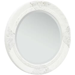 vidaXL Specchio da Parete Stile Barocco 50 cm Bianco