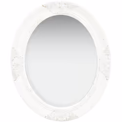 Questo specchio da parete dal design accattivante con una cornice decorata creerà un'atmosfera classica nel vostro camerino.  ...
