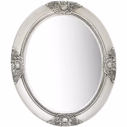 Questo specchio da parete dal design accattivante con una cornice decorata creerà un'atmosfera classica nel vostro camerino. ...