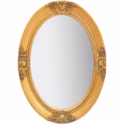 Questo specchio da parete dal design accattivante con una cornice decorata creerà un'atmosfera classica nel vostro camerino. ...