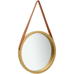 Specchio da Parete con Cinghia 40 cm Oro Vidaxl 26608