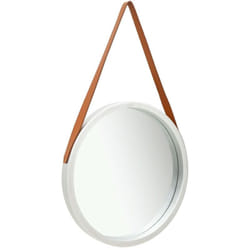 Vidaxl - Specchio da Parete con Cinghia 50 cm Argento 53524