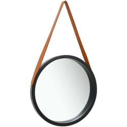 Vidaxl - Specchio da Parete con Cinghia 50 cm Nero 94212