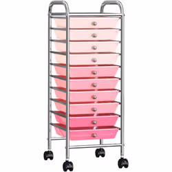 Questo carrello con cassetti presenta uno stile conciso e pratico, che intende offrire ampio spazio per mantenere i vostri ar ...