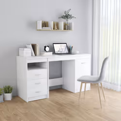 Scrivania Bianca 140x50x76 cm in Legno Multistratocod mxl 96391