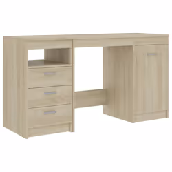 vidaXL Scrivania Rovere Sonoma 140x50x76 cm in Truciolato - Vista aggiuntiva 2