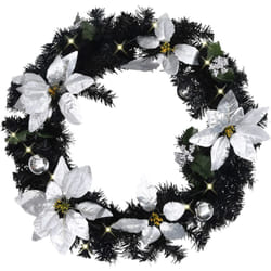 Vidaxl - Ghirlanda di Natale con Lucine led Nera 60 cm in pvc