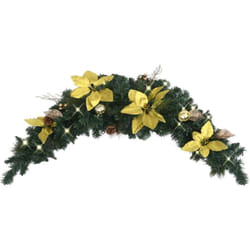 vidaXL Ghirlanda di Natale ad Arco con Lucine LED Verde 90 cm in PVC
