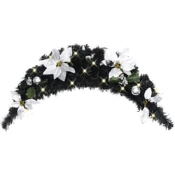 vidaXL Ghirlanda di Natale ad Arco con Lucine LED Verde 90 cm in PVC