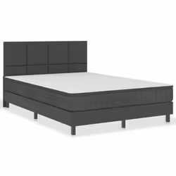 vidaXL Letto a Molle Grigio Scuro in Tessuto 160x200 cm - Vista aggiuntiva 2