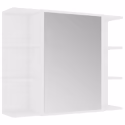 vidaXL Armadio da Bagno Bianco 80x20,5x64 cm in Legno Multistrato - Vista aggiuntiva 2