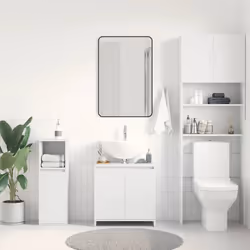 vidaXL Mobile da Bagno Bianco 60x33x61 cm in Legno Multistrato - Vista aggiuntiva 3