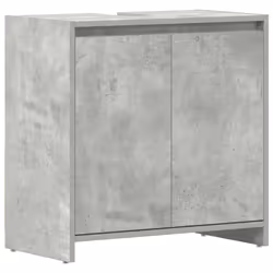 vidaXL Mobile da Bagno Grigio Cemento 60x33x61 cm in Legno Multistrato - Vista aggiuntiva 2