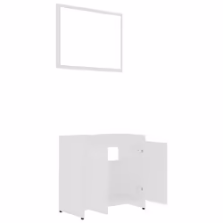 vidaXL Set Mobili da Bagno Bianco in Legno Multistrato - Vista aggiuntiva 3