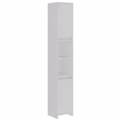 vidaXL Mobile da Bagno Bianco 30x30x183,5 cm in Legno Multistrato - Vista aggiuntiva 2