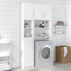 Vidaxl - Mobile da Bagno, Armadio da Bagno Bianco 32x25,5x190 cm in Legno Multistrato 2897