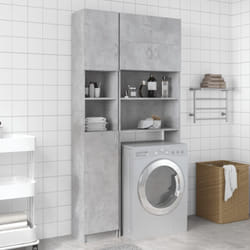 Vidaxl - Armadio da Bagno, Mobile da Bagno Grigio Cemento 32x25,5x190 cm Legno Multistrato 3074