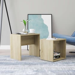 vidaXL Set Tavolini Salotto Rovere Sonoma 48x30x45cm Legno Multistrato