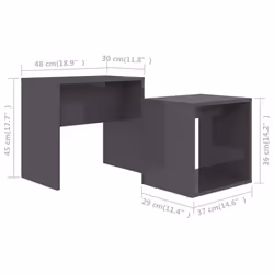 VidaXL 802893 tavolino da caffè, comodino e consolle da soggiorno - Vista aggiuntiva 5