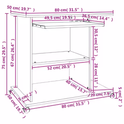 VidaXL 802894 scrivania - Vista aggiuntiva 6
