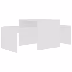 vidaXL Tavolino da Salotto Bianco 100x48x40 cm in Legno Multistrato - Vista aggiuntiva 2