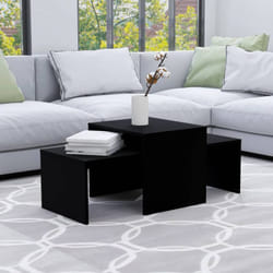 Vidaxl - Set Tavolini da Caffè, Tavolini da Salotto Neri 100x48x40 cm in Truciolato
