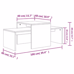 VidaXL 802915 tavolino da caffè, comodino e consolle da soggiorno - Vista aggiuntiva 7