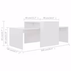 VidaXL 802918 tavolino da caffè, comodino e consolle da soggiorno - Vista aggiuntiva 4
