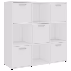 vidaXL Libreria Bianca 90x30x90 cm in Legno Multistrato - Vista aggiuntiva 2