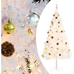 Vidaxl - Albero di Natale Preilluminato con Palline Bianco 180 cm