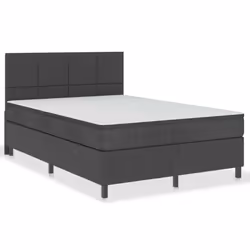 vidaXL Letto a Molle Grigio Scuro in Tessuto 160x200 cm - Vista aggiuntiva 2