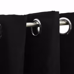 vidaXL Tende Oscuranti Effetto Lino con Occhielli 2pz 140x245cm Nere - Vista aggiuntiva 3