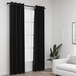 Tende Oscuranti Effetto Lino 2 pz Antracite 140x245 cm Vidaxl 51749