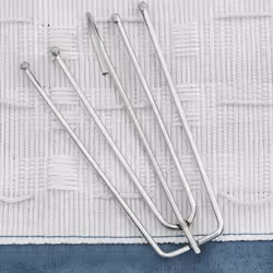 vidaXL Tende Oscuranti con Ganci Effetto Lino 2 pz Blu 140x225 cm - Vista aggiuntiva 3