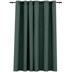 Tenda Oscurante Effetto Lino con Occhielli Verde 290x245 cm Vidaxl