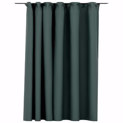 vidaXL Tenda Oscurante Effetto Lino con Ganci Verdi 290x245 cm - Vista aggiuntiva 2