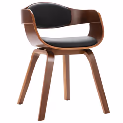 vidaXL Sedie da Pranzo 4 pz in Legno Curvato e Similpelle - Vista aggiuntiva 3