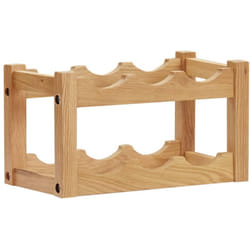 Cantinetta per 6 Bottiglie 37x21x21 cm Legno Massello di Rovere Vidaxl 1451