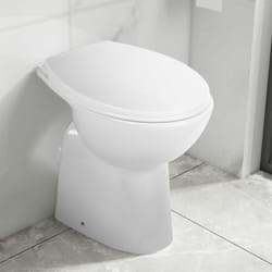 Wc Sospeso con Design Senza Bordi 7 cm Più Alto Ceramica vari colori colore : bianco