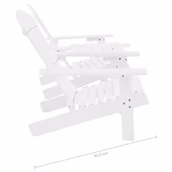 VidaXL 310067 sedia da esterno Terrazzo Seduta imbottita Legno di pino Bianco - Vista aggiuntiva 7