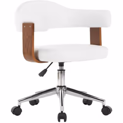 Questa sedia da ufficio girevole, dal design elegante e contemporaneo, è un'aggiunta pratica e moderna a qualsiasi ufficio, c ...