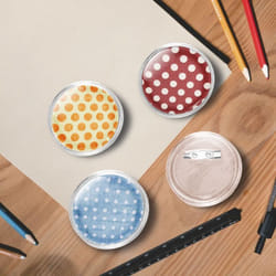 Bottoni per Badge con Spilla 100 Set in Acrilico 44 mm Vidaxl 962227