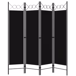 Paravento a 4 Pannelli Nero 160x180 cmcod mxl 96980 - Vista aggiuntiva 2
